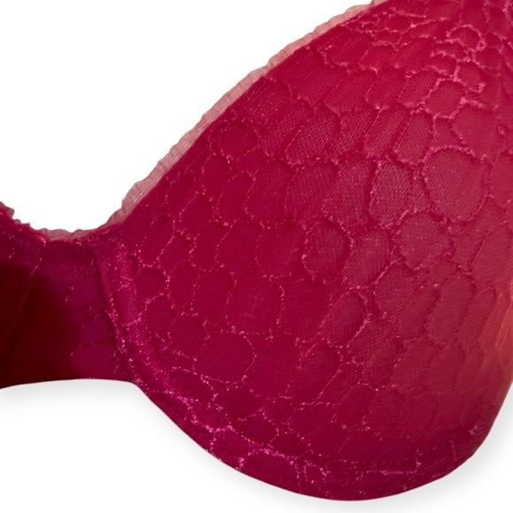 Elle Macpherson Hot Pink Semi Sheer Bra, Underwire, Style Dreamcatcher, Size 34D - Picture 2 of 8